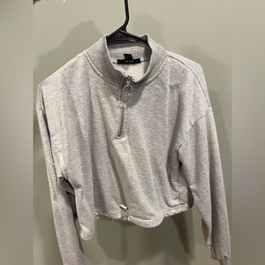 Grey cropped sweatshirt - forever 21